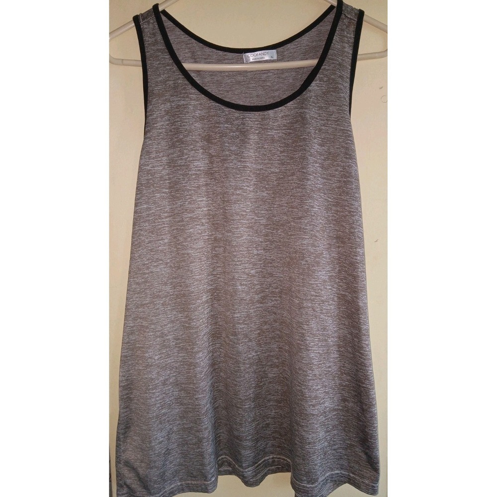 COOFANDY Men's Size XL Tan Grey‎ Black Muscle Tee Workout Tank Top Beach Outdoor
